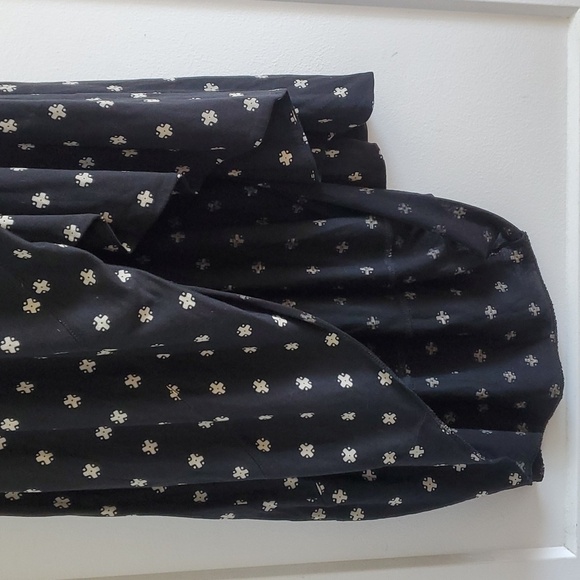 Marc by Marc Jacobs black silk blend beaded wrap maxi dress *flawed* size small - Picture 7 of 8